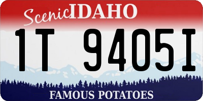 ID license plate 1T9405I