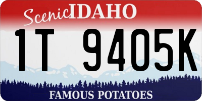 ID license plate 1T9405K