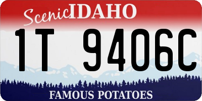 ID license plate 1T9406C