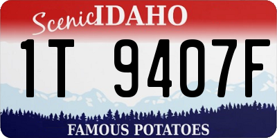 ID license plate 1T9407F