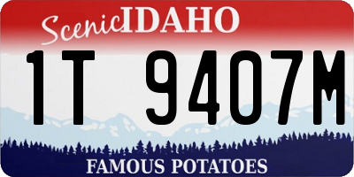 ID license plate 1T9407M