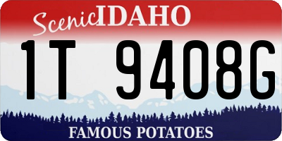 ID license plate 1T9408G