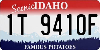 ID license plate 1T9410F