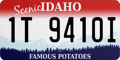 ID license plate 1T9410I