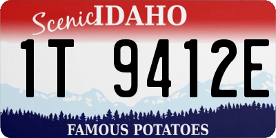 ID license plate 1T9412E