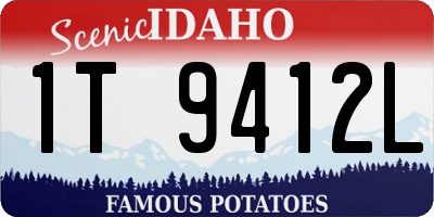 ID license plate 1T9412L