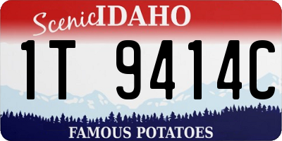 ID license plate 1T9414C