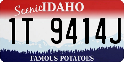 ID license plate 1T9414J