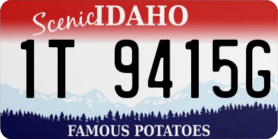 ID license plate 1T9415G