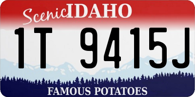ID license plate 1T9415J