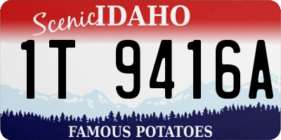 ID license plate 1T9416A