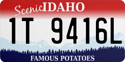 ID license plate 1T9416L