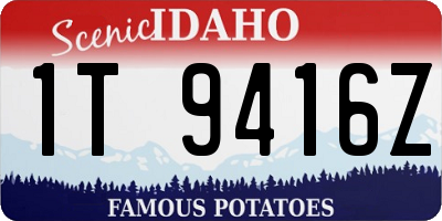 ID license plate 1T9416Z