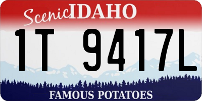 ID license plate 1T9417L