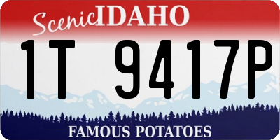 ID license plate 1T9417P