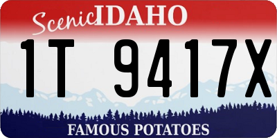 ID license plate 1T9417X