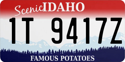 ID license plate 1T9417Z