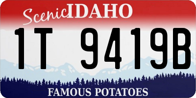 ID license plate 1T9419B
