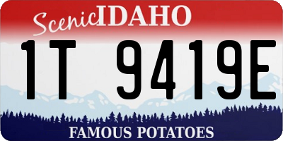 ID license plate 1T9419E