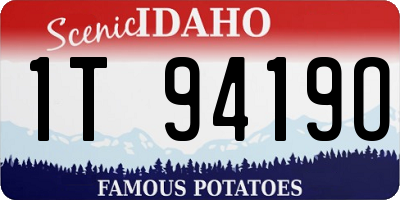 ID license plate 1T9419O