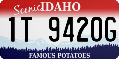 ID license plate 1T9420G