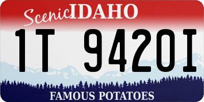 ID license plate 1T9420I