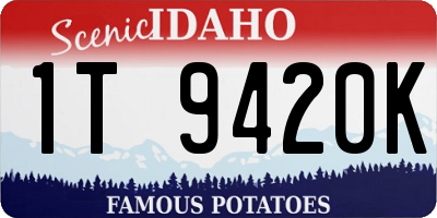 ID license plate 1T9420K