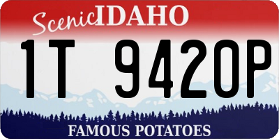 ID license plate 1T9420P