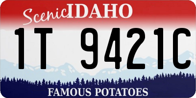 ID license plate 1T9421C