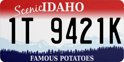 ID license plate 1T9421K