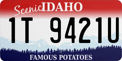 ID license plate 1T9421U