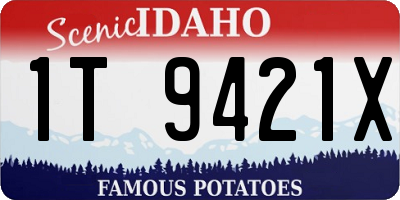 ID license plate 1T9421X