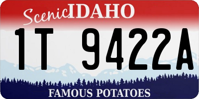 ID license plate 1T9422A