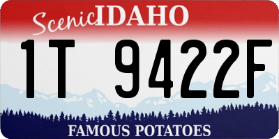 ID license plate 1T9422F