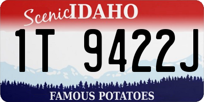 ID license plate 1T9422J