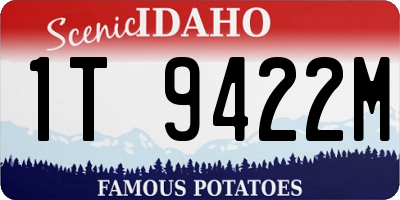 ID license plate 1T9422M