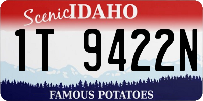 ID license plate 1T9422N