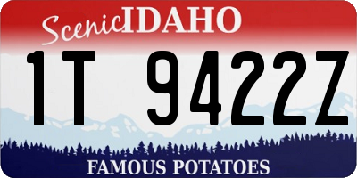 ID license plate 1T9422Z