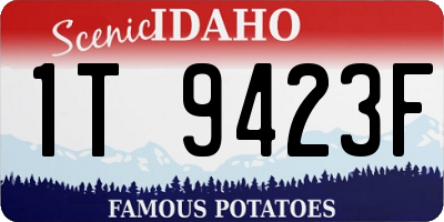 ID license plate 1T9423F