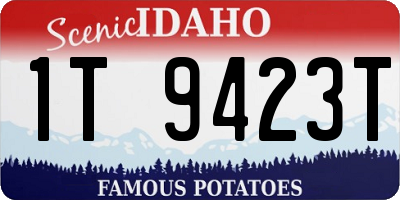 ID license plate 1T9423T