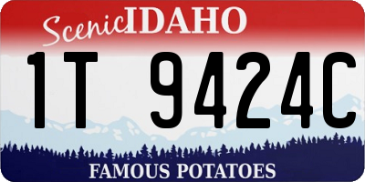 ID license plate 1T9424C
