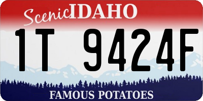 ID license plate 1T9424F