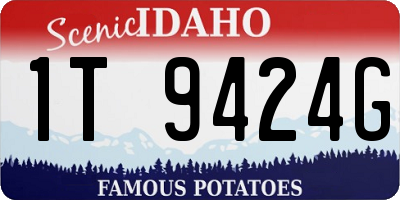 ID license plate 1T9424G