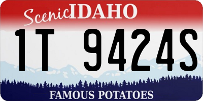 ID license plate 1T9424S