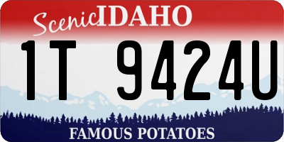 ID license plate 1T9424U