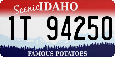 ID license plate 1T9425O