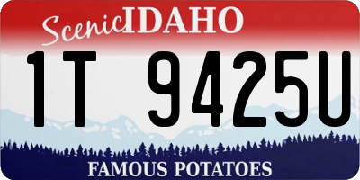 ID license plate 1T9425U