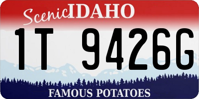 ID license plate 1T9426G
