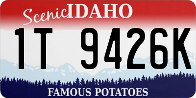 ID license plate 1T9426K