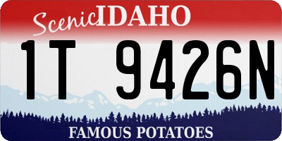 ID license plate 1T9426N